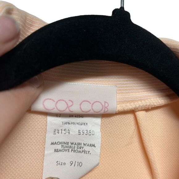 Vintage COS COB Light Orange Coral Light Pink Short Sleeve Pants Matching Set - Picture 3 of 10
